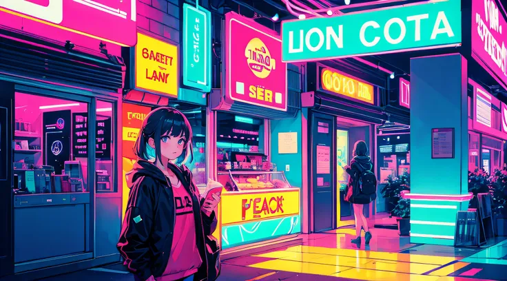 girl in neon city