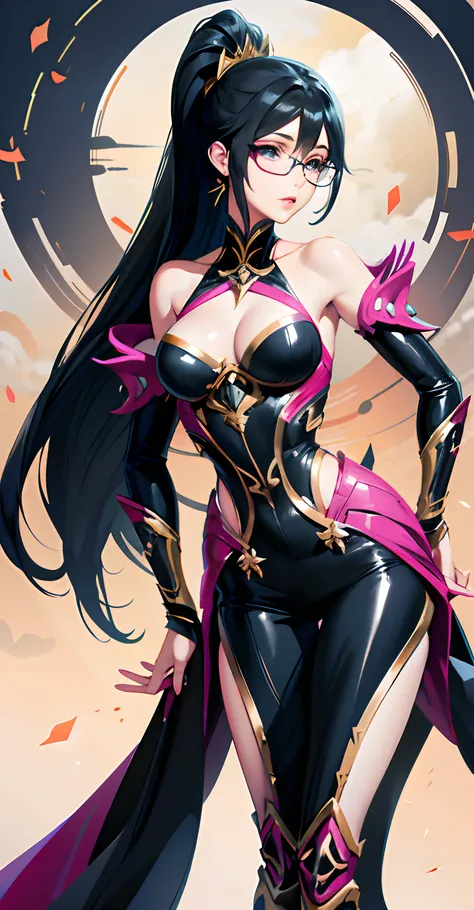 anime - style illustration of a woman in a black and pink outfit, style artgerm, extremely detailed artgerm, ig model | artgerm, artgerm and rossdraws, artgerm style, ! dream artgerm, artgerm. anime illustration, irelia from league of legends, style of art...