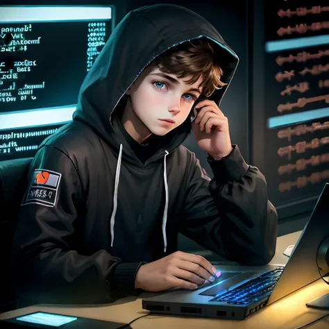 Young boy hacker