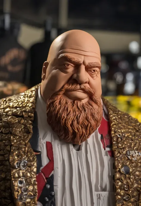 um homem com barba segurando uma faca, barba vermelha, baron harkonnen, barba avermelhada, mafia background hyper detailed, Rei do crime, kingpin, ! baron harkonnen!, gta artstyle, Atarracado, Rich Heritage, gangster, mafioso, action bronson, ((irlandes)),...