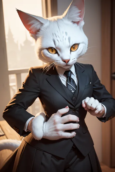 Cat in suit and tie holds golf clubs, Anthropomorphic cat, elegant cat, anthropomorphic female cat, blacksad, Assassin Cat, an anthro cat, White cat, anthropomorphic cat ninja, god of cats, an anthro cat, tabaxi, White fox anime
Negative Prompt
deformed, b...