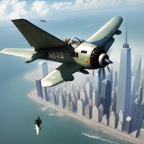 KANYE FLYING AN AIRPLANE INTO THE WORLD TRADE CENTER