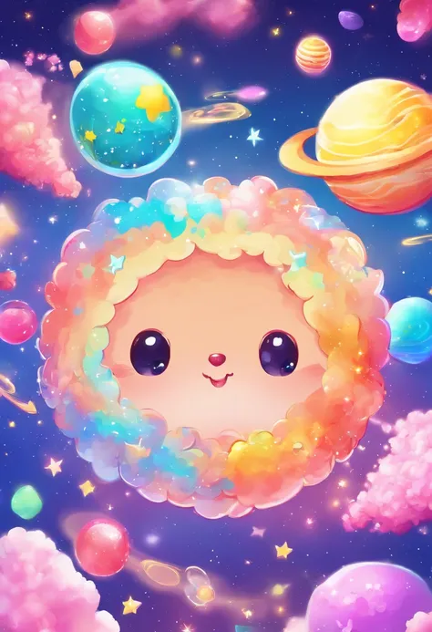 Galaxy background, Cute, Galaxy, Kawaii, Heats, Background, No characters, Dripping background