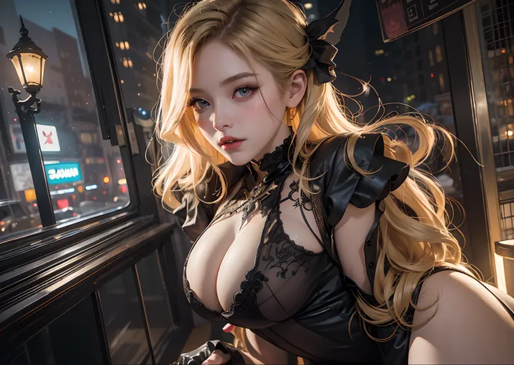 (masterpiece, best quality), 1girl, beautiful face, laying seductively, blonde hair,  Dnd. Slight gothic influence. Alluring mage. Cute, seductively. Highly detailed background. Luminous. Vivid. Bold. Sensual. Revealing. Provocative. Full body portrait. Hu...