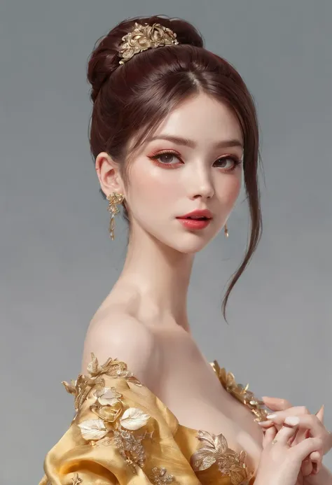 22
((realisticity: 1.2)), ((realistic: 8K UHD)), ((best resolution: 8K UHD)), hyper detailed, best quality,masterpiece,highres,cg, ((1 girl hyper detailed and hyper realistic) ) , ((beautiful queen, hyper realistic and hyper detailed)),((white skin, beauti...