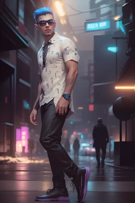 Change background cyberpunk handsome  boy, realistic face, 8k, ultra