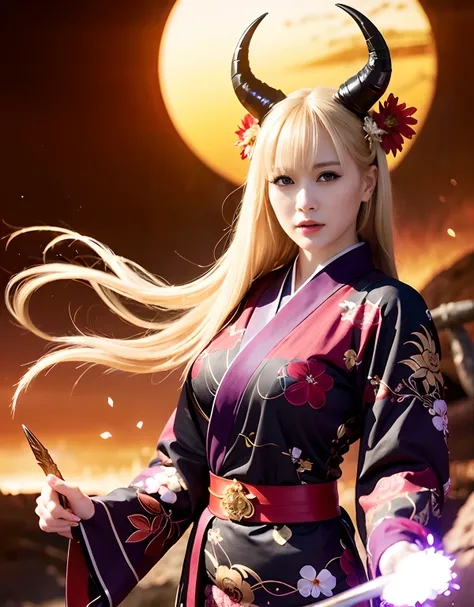 ((White ghost flies)),Professional , ​masterpiece、top-quality、photos realistic , depth of fields 、（Various poses）、(Background of cherry blossoms in full bloom),（Ultimate Beauty）、（A dark-haired）、（Fight ninjas)、Mystical expression、（Kimono with scary pattern）...