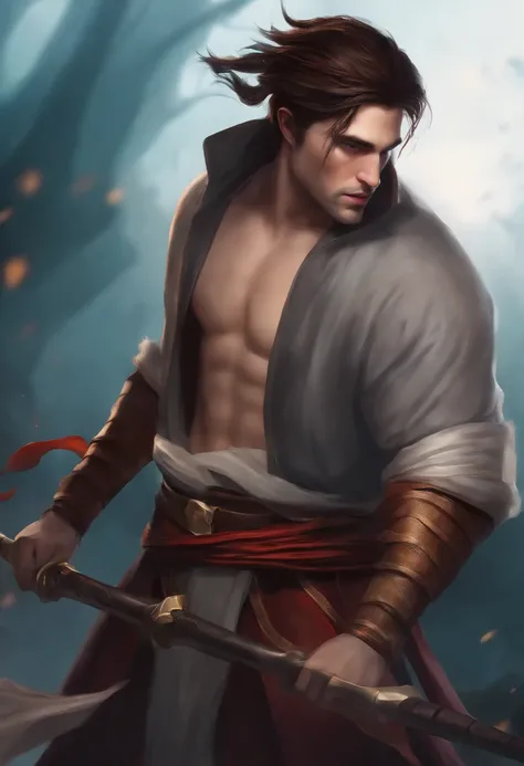 Robert Pattinson as Yasuo from league of legends