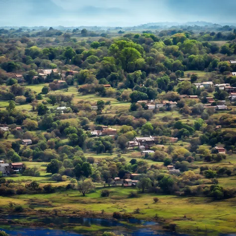 Tristeza y soledad en un paisaje lluvioso