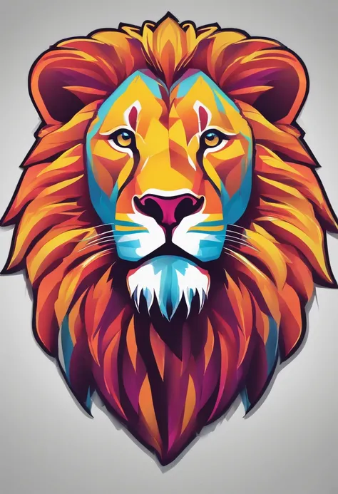 vector design,Imagine you are creating a cutting-edge logo for a futuristic company, and they want a visually stunning design featuring a neon [lion]. The logo should embody the characteristics of technological advancement, strength, and a touch of mystiqu...