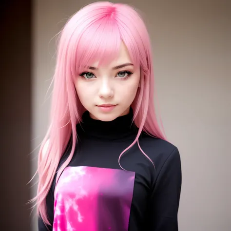 Pink-haired girl，nakeness