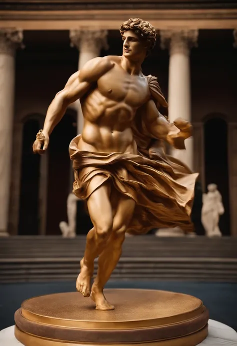 HERMES THE GREEK GOD, running pose, from side statuet