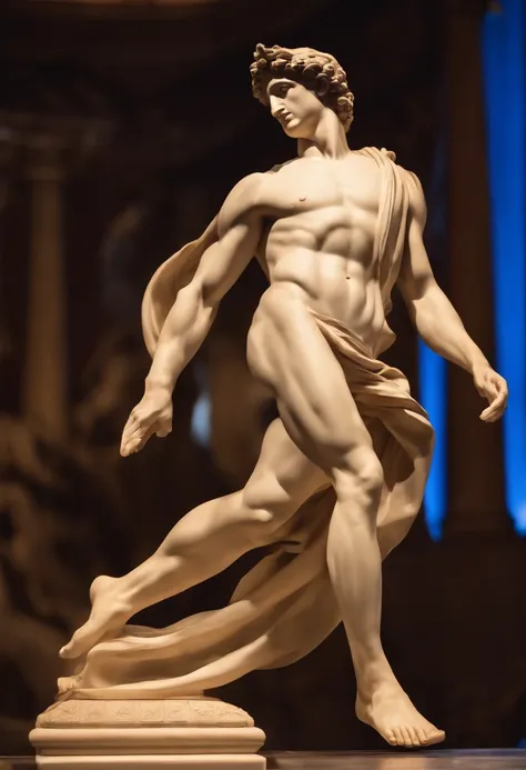 HERMES THE GREEK GOD, running pose, from side statuet