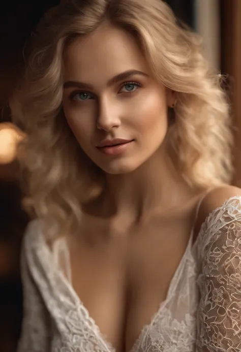 RAW, analog, Nikon Z 85mm,((best quality)), ((masterpiece)), ((realistic)),vintage image, gorgeous russian woman, blond, 22 year old, posing in a hotel wearing lingerie, wearing lingerie petite, smile with teeth showing, ((small breasts)), intricate detail...