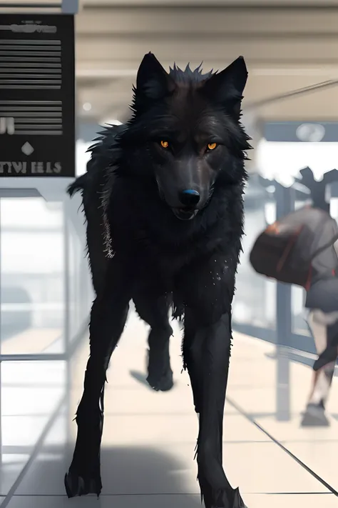 black wolf