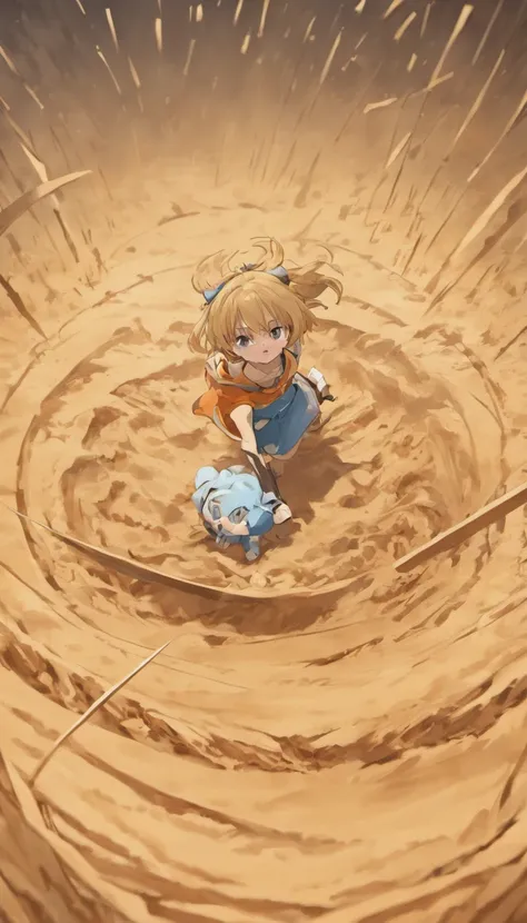 Sand pit with bones