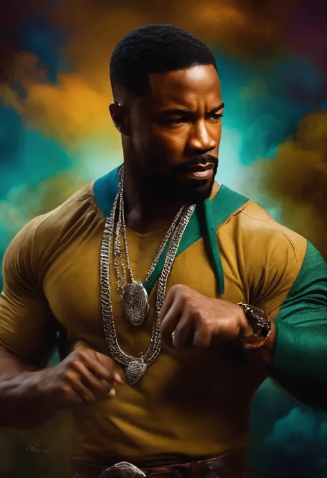 crie uma arte do Michael Jai White lutando