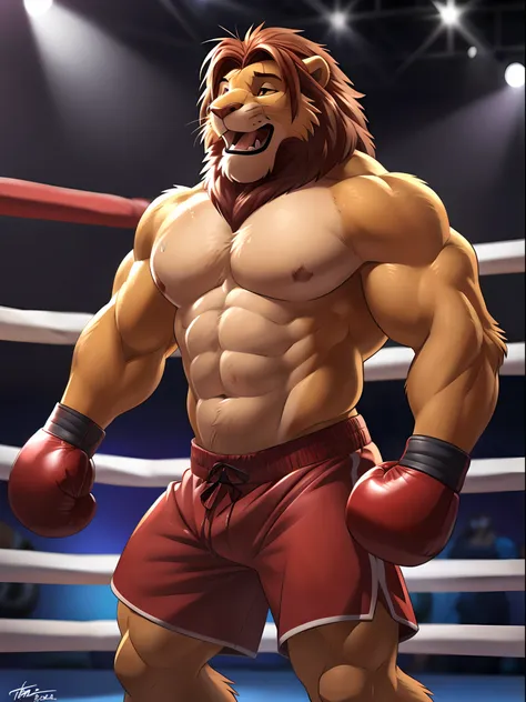 lora:simba, full height. 4k, high resolution, best quality, posted on e621, solo, anthro body, male lion, adult, masculine, (ski...