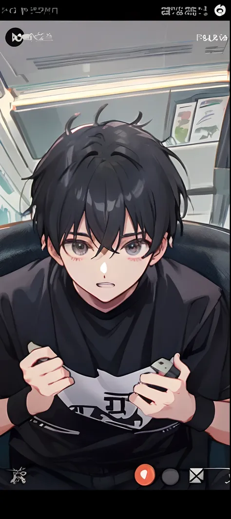 anime character sitting in a chair with a video game controller, anime moe artstyle, young anime man, anime boy, guweiz, digital anime illustration, high quality anime artstyle, smooth anime cg art, anime style portrait, realistic anime 3 d style, male ani...