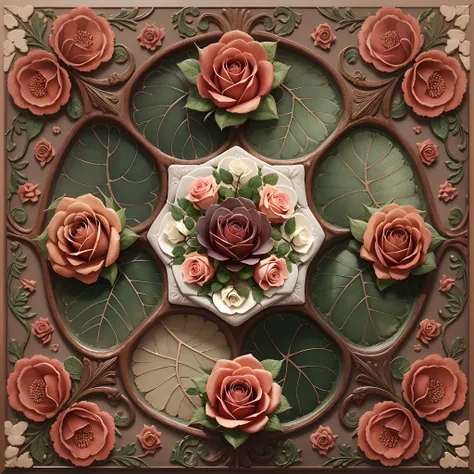 vintage roses pattern tile --auto --s2