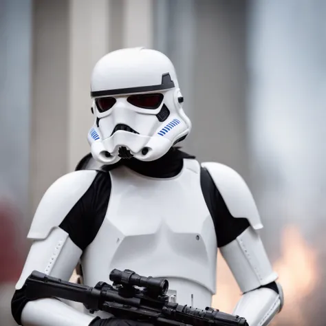 Stormtrooper Negro，Take a sword and a staff，ojos rojos