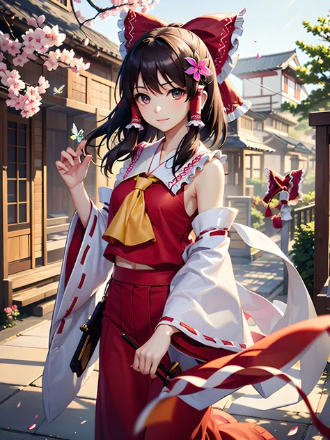 (((hakurei reimu,)))shukezouma, octane render, hdr, (hyperdetailed:1.15), (soft light, sharp:1.2), 1girl, beautiful girl, ultra detailed eyes, mature, plump, thick, rainbow painting drops,splat, splash, long colored hair, ultra detailed texture kimono, (ha...