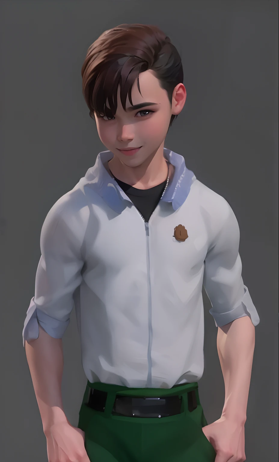 a cute boy, cute smile, realistic, super detail, 8k