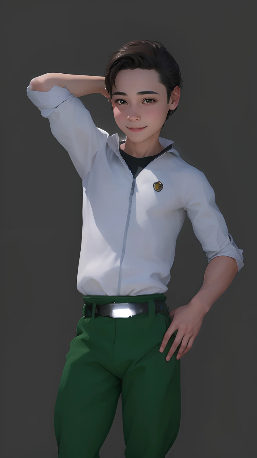 a cute boy, cute smile, realistic, super detail, 8k