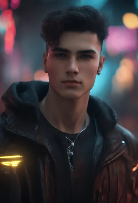 Change background cyberpunk handsome boy, realistic face, 8k, ultra realistic |