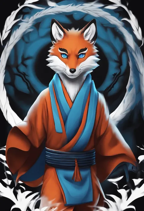 fondo de pantalla formato 16:9 (Naruto) blue eyes great contrast ambient occlusion and very carved as background you put the fox of 9 tails (kyubi) rojo