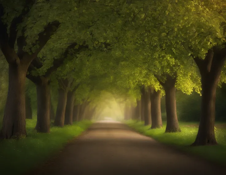 Nature, Linden Tree, magic, candle lights, Mysterious atmosphere, Maximum Quality, Nature, Without people, Flowering linden, Detailed Leaves, There are no people