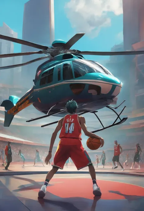 Kobe played basketball in a helicopter in Hatsune Mikus clothes