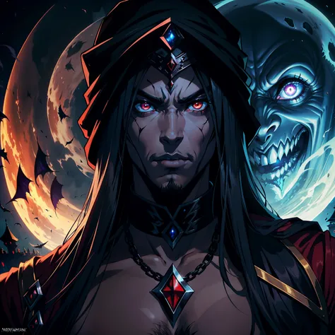 Castlevania Lord of Shadows Arabian with Arabian moroccan turban scary Legendary face fiercehyper realistic super detailed face portrait zoom sexy face sexy sexy eyes sexy mouth beautiful muscular man face red man shiny eyes scary demonic crystal appearing...