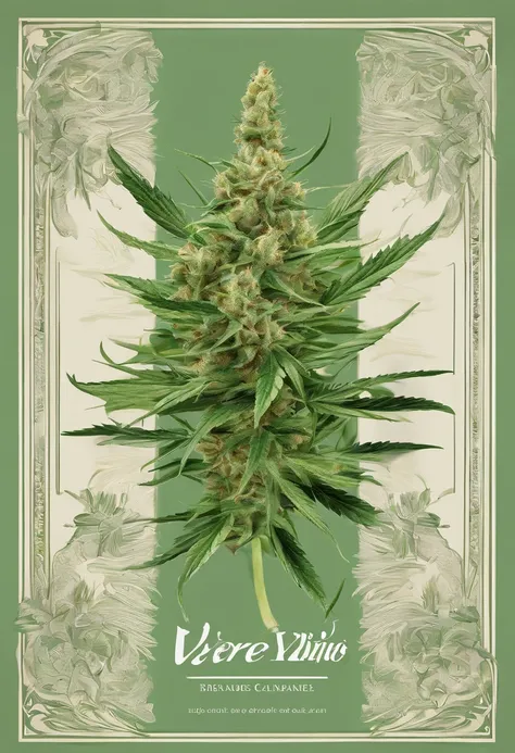 Please generate an impressive image of our flagship product, a Verde Vivo cannabis box. The image should showcase the box with an attractive design, highlighting the brands quality and sophistication. Use a color palette of soft green, white, and gray to c...