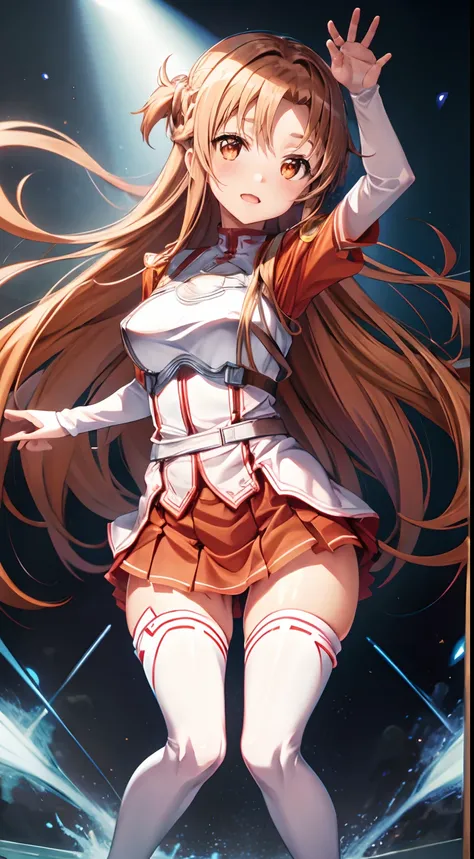 hight resolution, best pictures, Yuuki Asuna , super precision,、[3D images:1.35]、[[In high-quality anime、Cute Asuna with brown hair and brown eyes:1.15]]、high-school uniform, nsfw, nipples