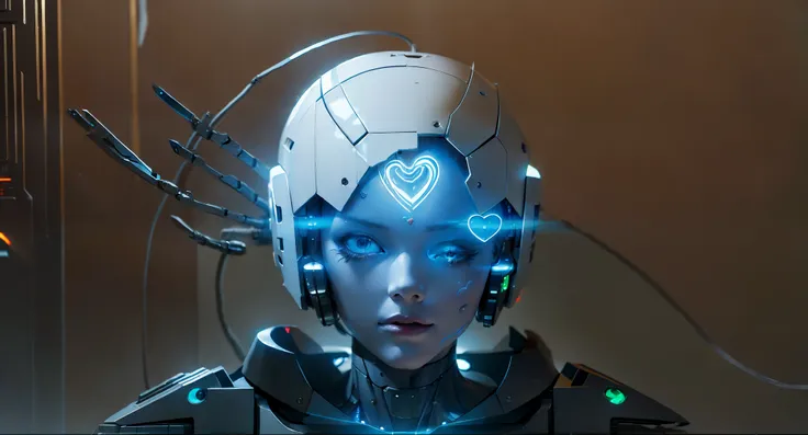 electronic system on head humanoid| cyborg spider woman| with a visible detailed brain| with a visible detailed heart| muscles c...