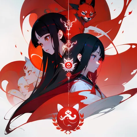 Close-up of red and white red fox logo, avatar image, Hayao Miyazki, Hana Yata, Hannah Yata, kaguya ōtsutsuki, Logo", Ai Yazawa, Asao Urata, Kawaai, Avatar for the site, based on Kawabata Ryushi, yamato, Logo, Logo