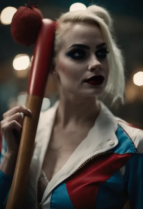 nsfw harley quinn with baseball bat in her vagina