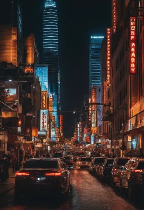 The sight of a realistic urban cityscape is one filled with towering skyscrapers, bustling streets teeming with traffic, and the glow of neon lights illuminating the night. The sounds of motor vehicles, honking horns, and the hustle and bustle of activitie...