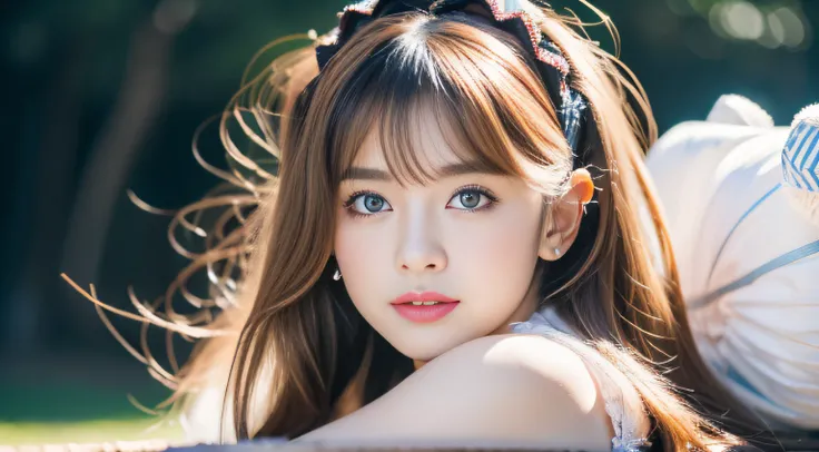 （32K,very high res, high detailing, highly accurate, masutepiece、girl1,Lori：1.5）,Raw photo & realistic atmosphere,beautiful dark blue eyes,Detailed mouth,Glossy lips,Detailed eyebrows,Eyes drawn in detail with soft white skin that shines with every detail、...