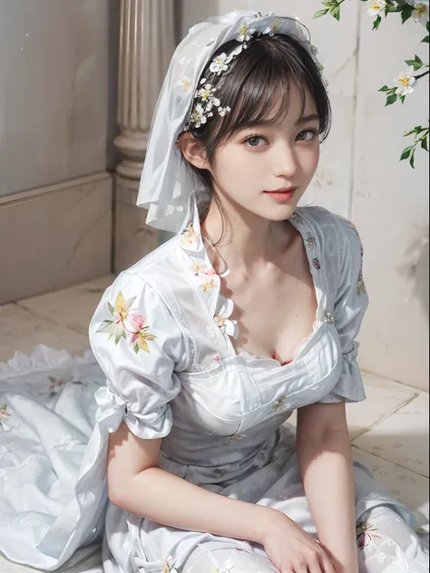 03
(Black Shorthair:1.3), (a 20 yo woman), (A hyper-realistic), (masutepiece), (8KUHD), Beautiful woman, A smile, (Wearing white maid clothes:1.3), (Floral Maid Clothing:1.2)