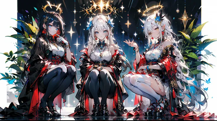 （（（tmasterpiece）））， （（（best qualtiy））））， offcial art， the Extremely Detailed CG Unity 8K Wallpapers， （（sketching）））， the night， Sateen， Beautiful detailed sky， Intricate costumes，Gorgeous costumes，beautiful detailed  water， GameCG， hugefilesize， sketching，...