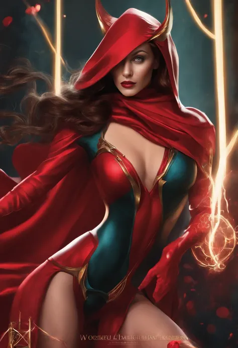 woman body, Scarlet witch role-playing in clothes