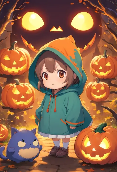 hooded chibi halloween chubby