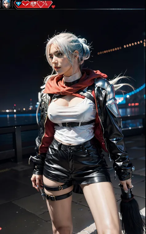 a close up of a person in a costume with a sword, as a character in tekken, female character, tifa lockhart with white hair, katana zero video game character, lunar themed attire, kda, slim body, cyborg - girl with silver hair, upper body avatar, fashion g...