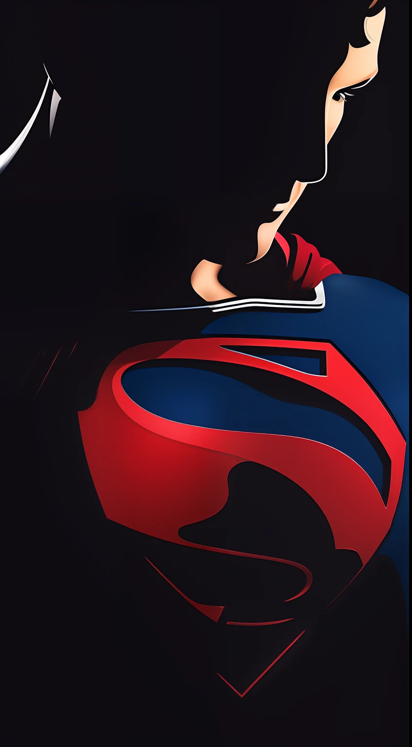 Logo Superman sur fond noir avec un logo Superman en femme rouge et bleu, hd phone wallpaper, hd phone wallpaper, wallpaper mobile, HQ 4K Phone Wallpaper, phone wallpaper, Papier peint incroyable, Superhero art, iPhone wallpaper, wallpaper mobile, HD wallp...