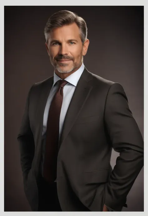 realistic portrait of middle-aged business professional, 110 pounds weight, professionally dressed in a suit and tie, high-quality, highest resolution, straighter looking, professional, beautiful detailed eyes slightly brownish, beautiful detailed lips, sh...