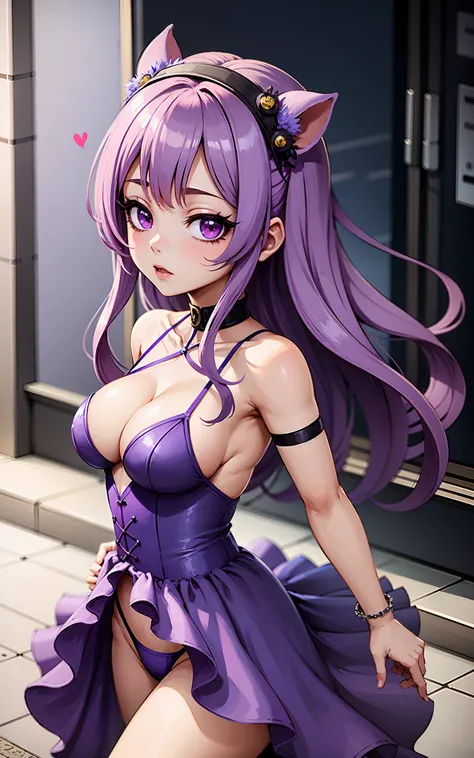 mulher de cabelo roxo em lingerie andando pela rua, Anime Garota Cosplay, menina anime sedutora, Menina anime na vida real, Cosplay, mulher bonita sedutora do anime, Anime Cosplay, corpo roxo, anime hiper realista, foto Cosplay, mulher anime, deusa anime, ...