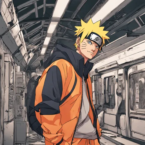 Naruto in streetwear style