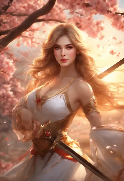 (best quality,4k,8k,highres,masterpiece:1.2),ultra-detailed,(realistic,photorealistic,photo-realistic:1.37),beautiful hot girl,anime style,riding a sword,vivid colors,dynamic composition,sparkling eyes,fierce expression,flowing hair,motion blur,golden ligh...